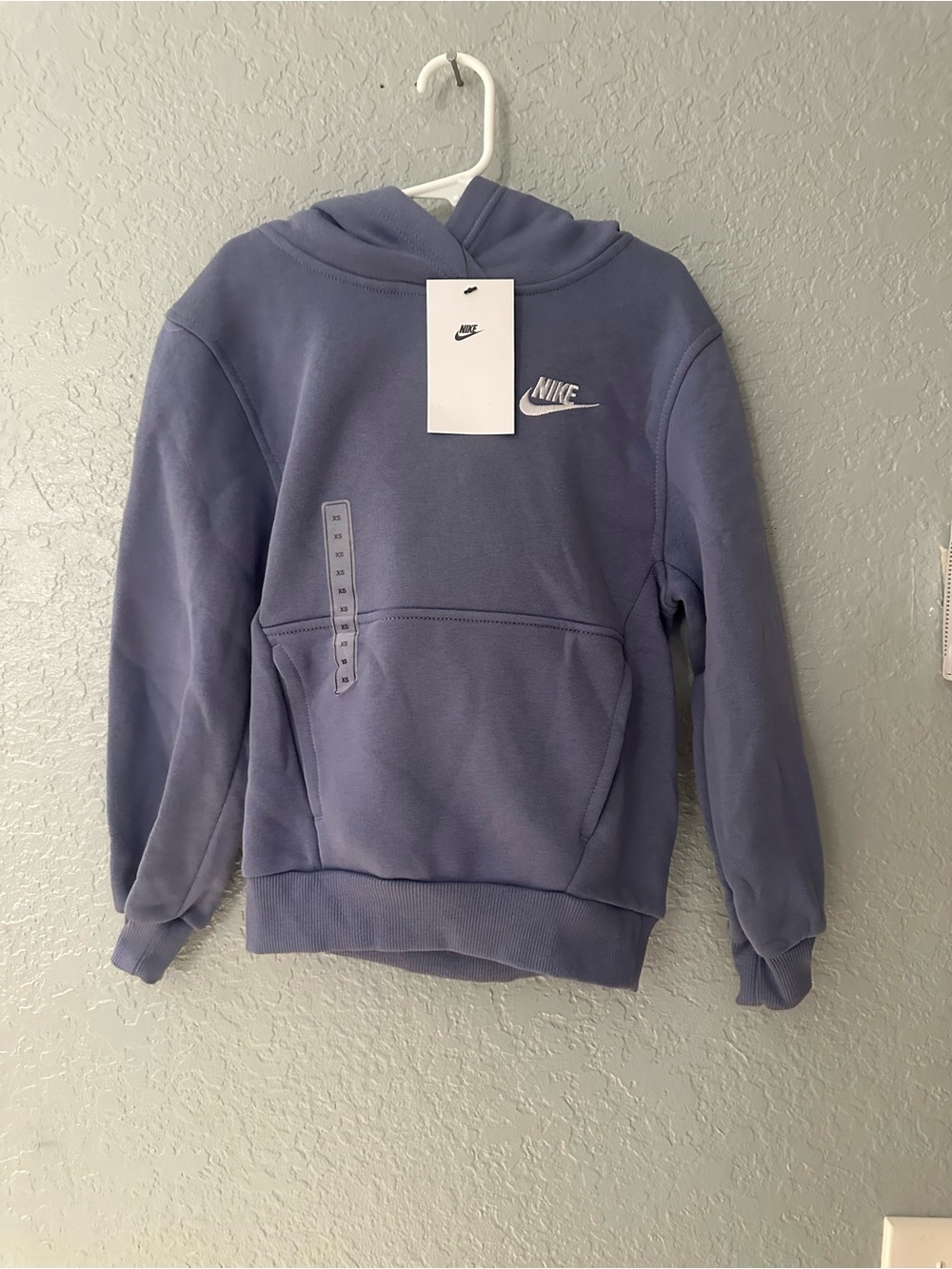 Nike KIDS XS Hoodie Sweatshirt - Lavender/Blue